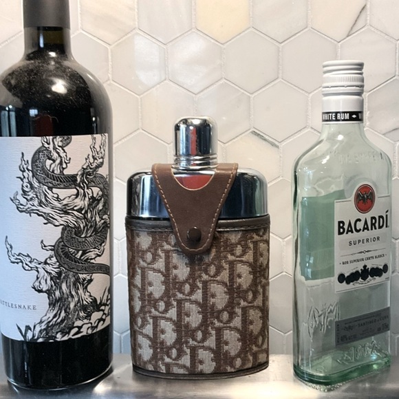 Christian Dior Vintage Monogram Mellow Steer Leather Hip Flask - Picture 13 of 15